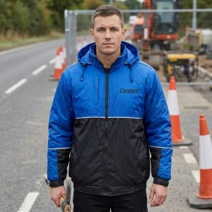 Double Color Winter Safety Jacket With Quinted Linning
