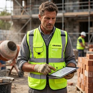 Safety Vest With Reflector Tape Zipper Closer