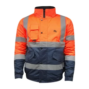 Double Color Hi-Viz Winter Safety Jaket With Quilted Lining