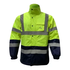 Winter Hi-Viz Safety Jacket With Quilted Lining Winter Hi-Vis