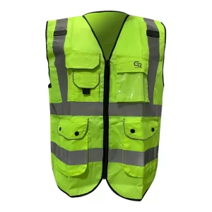 Safety Vest With Reflector Tape Zipper Closer