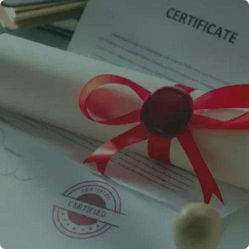 Certificate of authenticity featuring a seal, confirming the legitimacy of an artwork or collectible item.